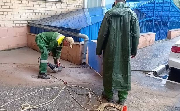 Аварийный ремонт кабеля на ул. Пушкина, 27